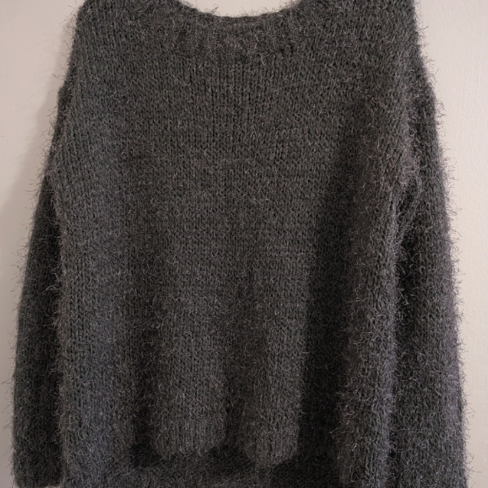 Knit Fuzzy Fashion Sweater - Picture 3 of 4